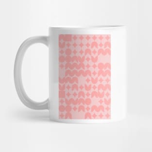 Girly Pinkish Geometric Pattern - Flowers & Stars #14 Mug